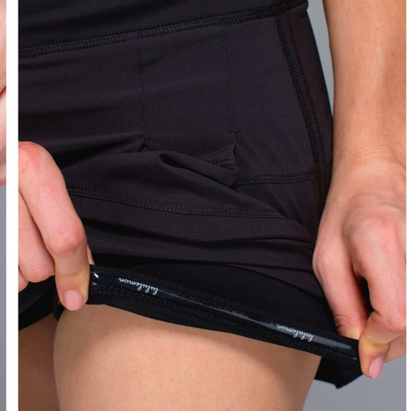 EUC Black Lululemon Run Pace Setter Skort | Skirt Size 12 - Picture 3 of 7